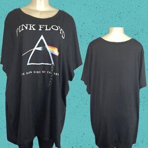 Pink Floyd +5 Black The Dark Side Of The Moon Graphic Crew Neck Short Sleeve Tee
